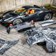 A photo of the Ferrari mule car with all its coverings on the side.